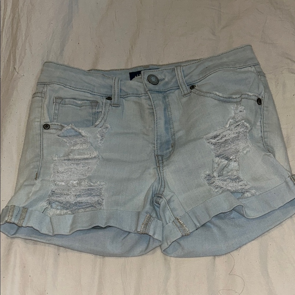 Aeropostale Blue Jean Shorts Distressed Casual